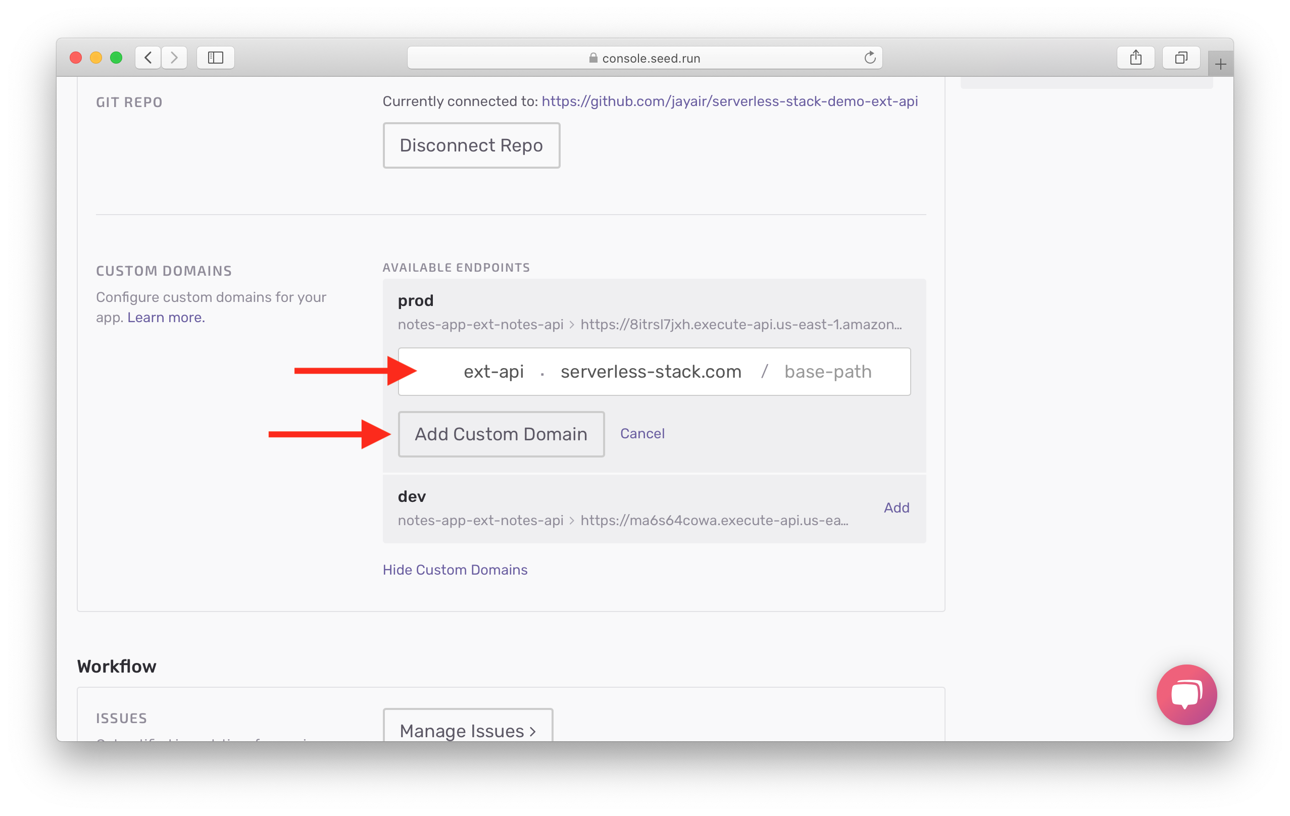 Select base domain and subdomain