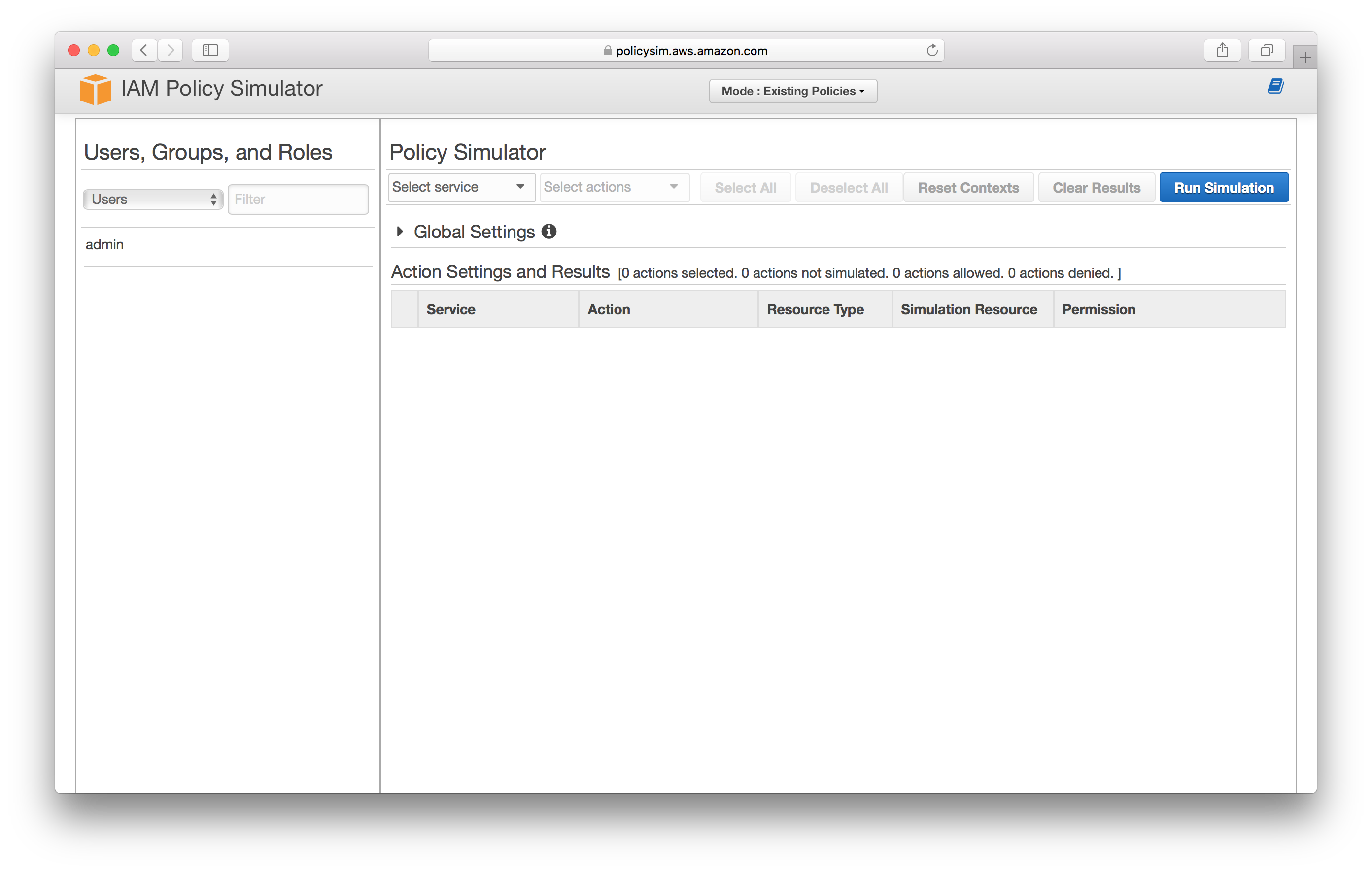 Open IAM Policy Simulator