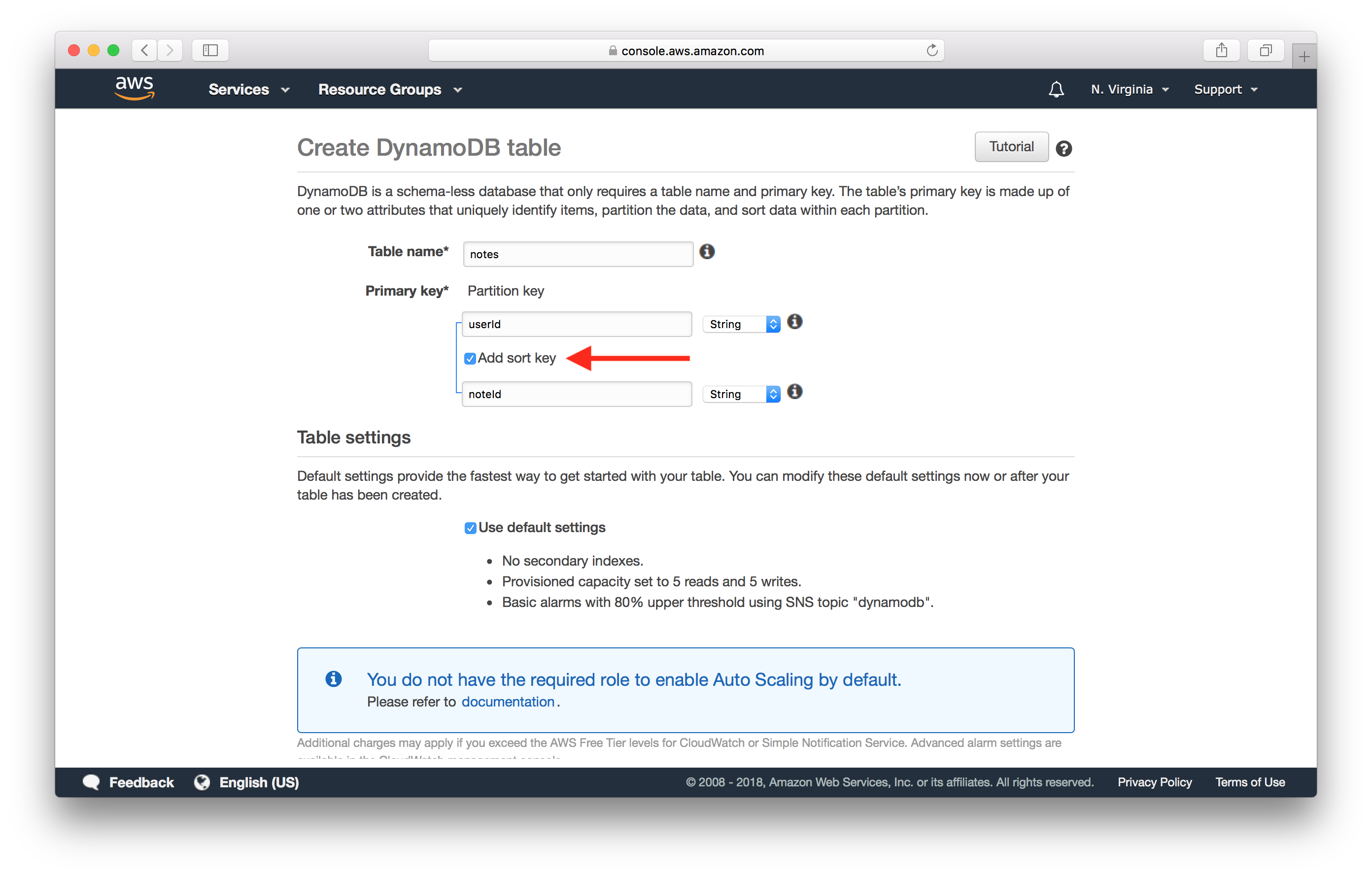 Set Table Primary Key screenshot