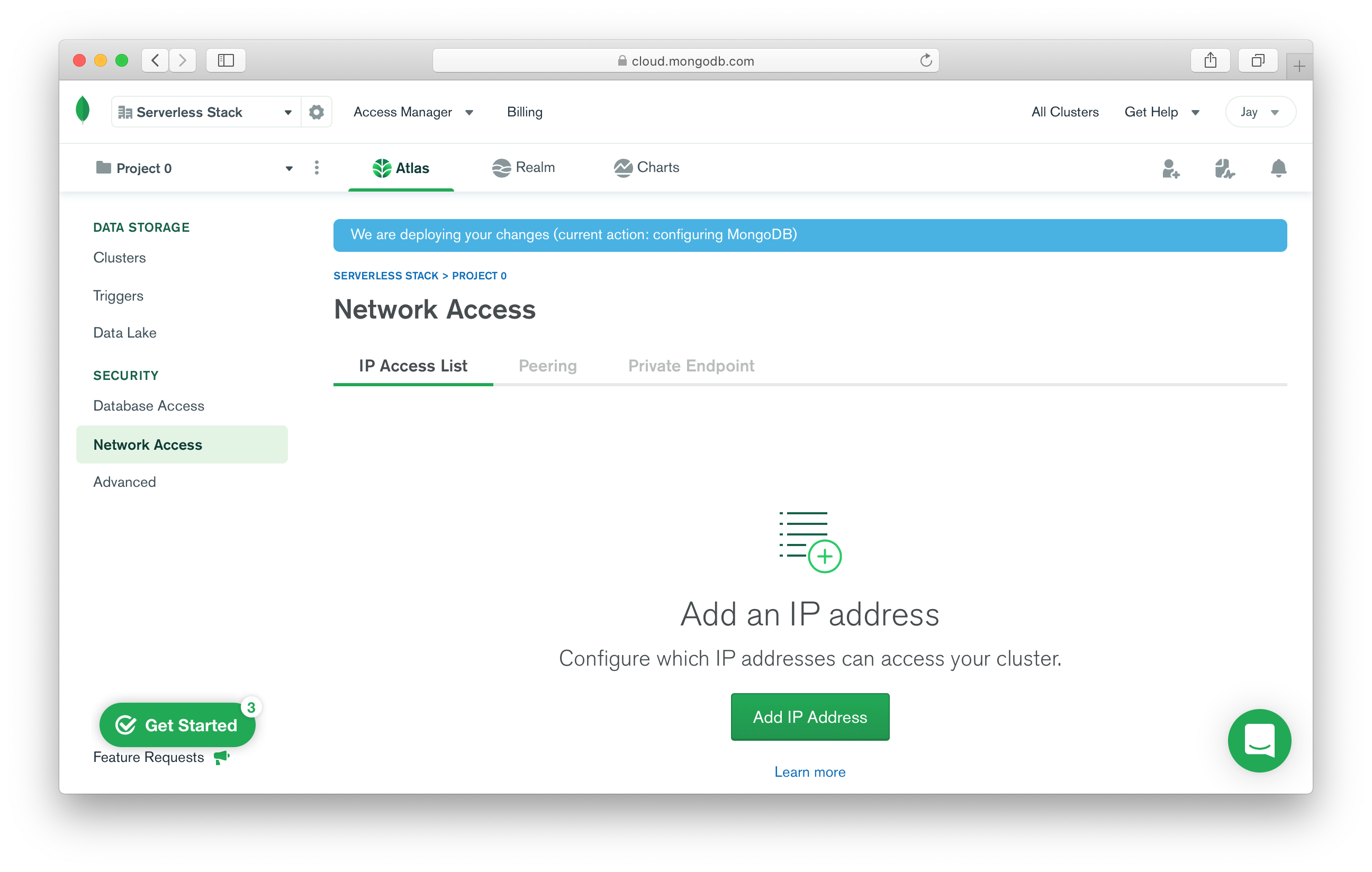 Add IP address network access