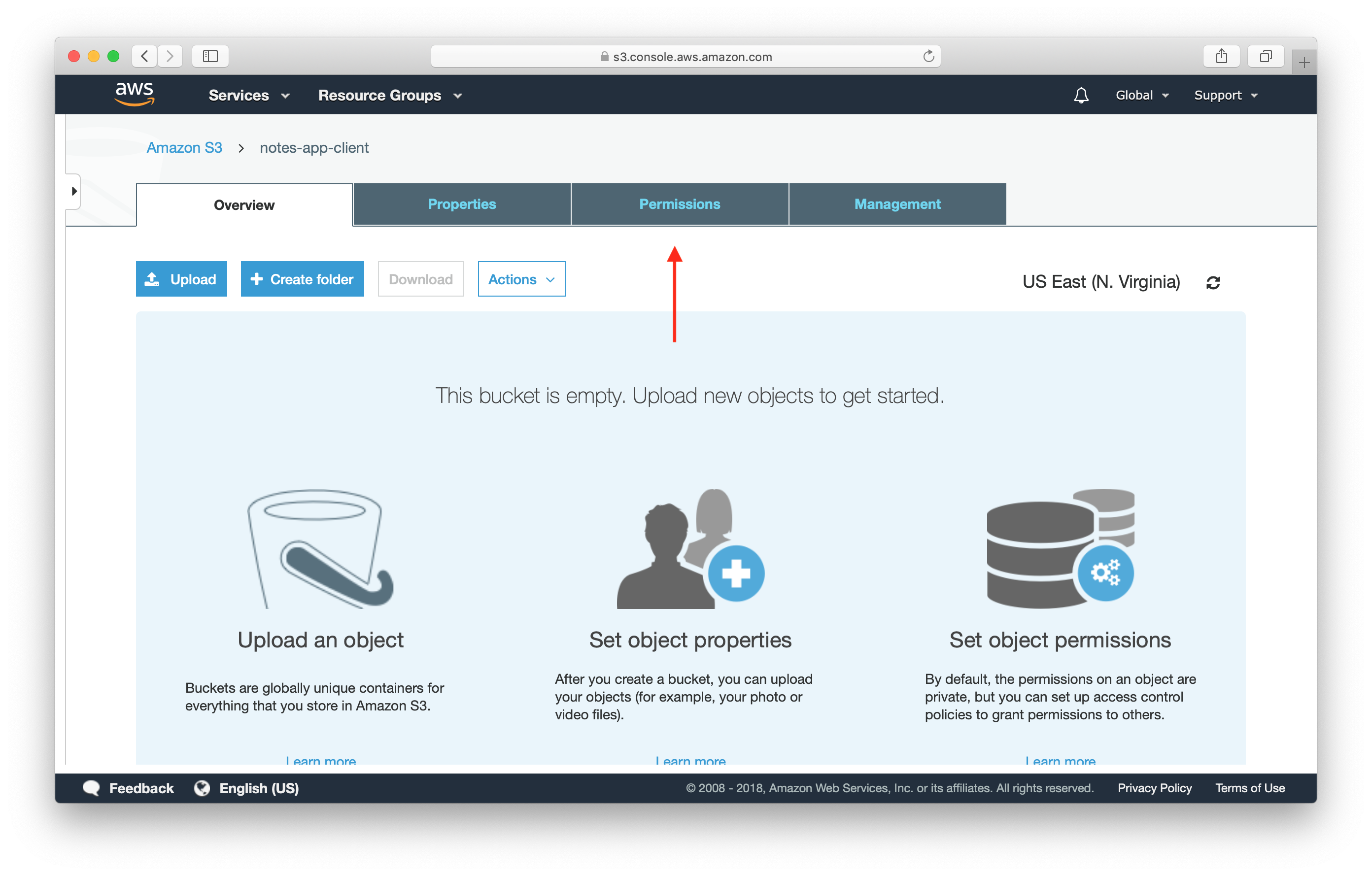 AWS S3 정적 웹사이트 버킷 권한 설정 화면